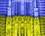 Die Nationalfarben der Ukraine: Blau und Gelb